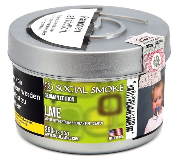 Social Smoke Lime Shisha Tabak 250g
