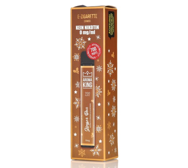 Aroma King Honey & Ginger & Almonds Christmas Edition Einweg E-Zigarette 700 Puffs 0 mg/ml