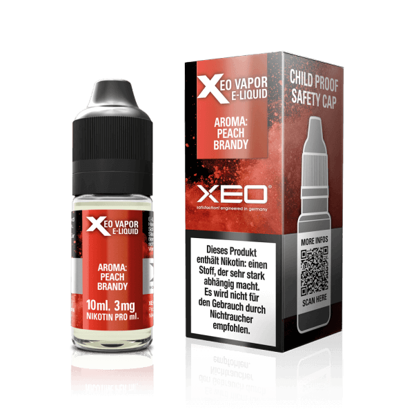Xeo Nicotine E-Liquid Tobacco Peach Brandy 0 mg/ml