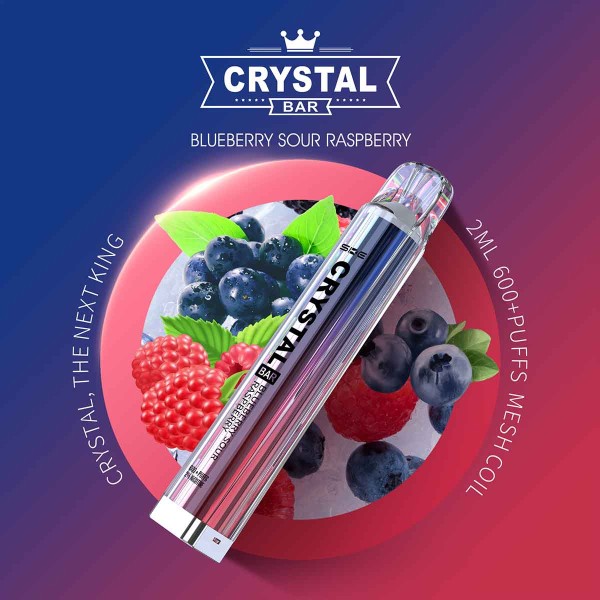 Crystal Bar Vape Blueberry Sour Raspberry 20 mg/ml