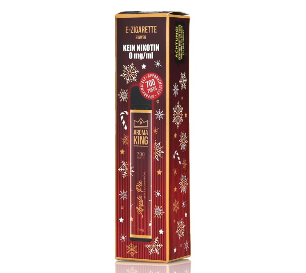 Aroma King Apple Cinnamon Christmas Edition Einweg E-Zigarette 700 Puffs 0 mg/ml