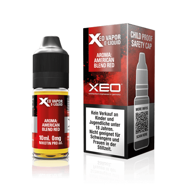 Xeo Nicotine E-Liquid Tobacco American Blend Red 0 mg/ml