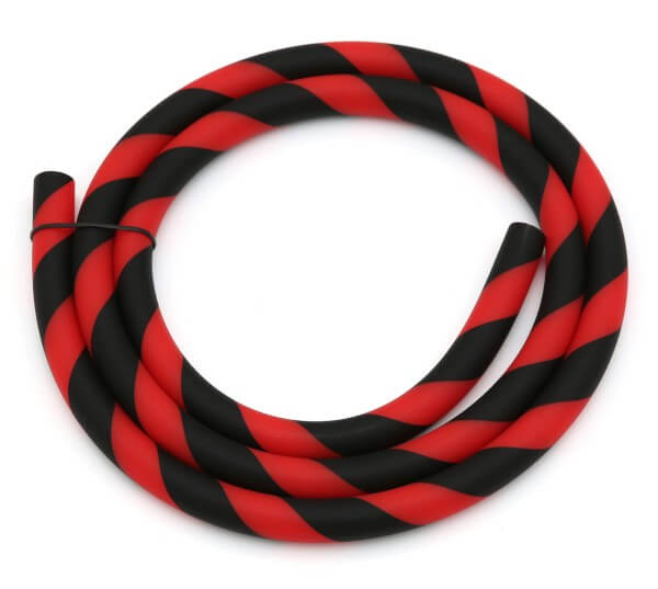 Silikonschlauch Striped Red Black
