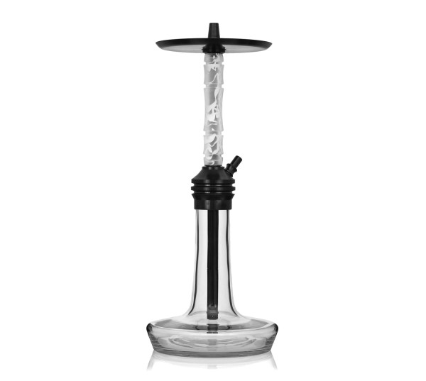 Moze Varity Lounge Black - Clear Bowl - Wavy Frosted