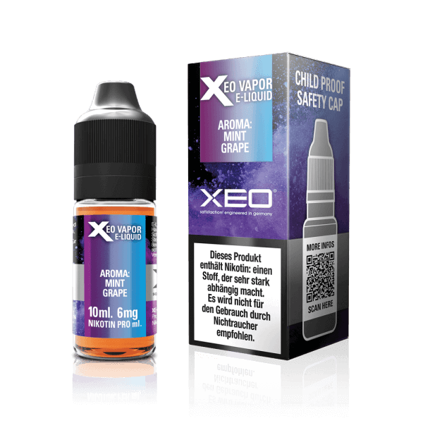 Xeo Nicotine E-Liquid Tobacco Mint Grape 6 mg/ml