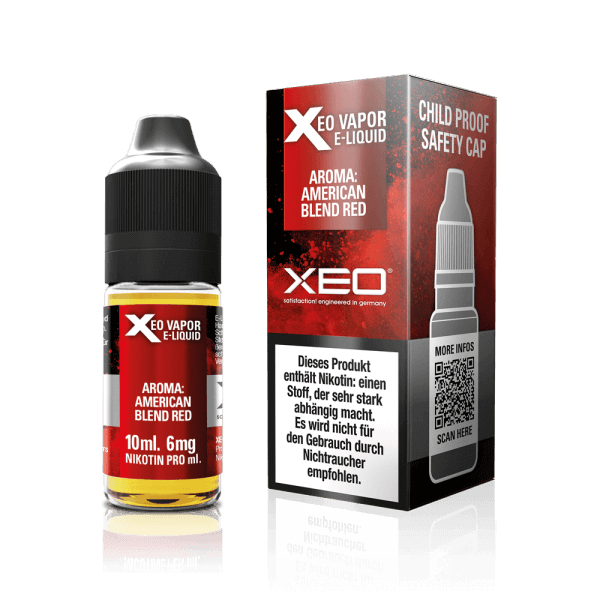 Xeo Nicotine E-Liquid Tobacco American Blend Red 6 mg/ml