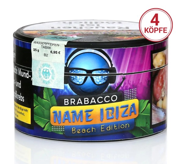 Brabacco - Name Ibiza - Shisha Tabak 25g